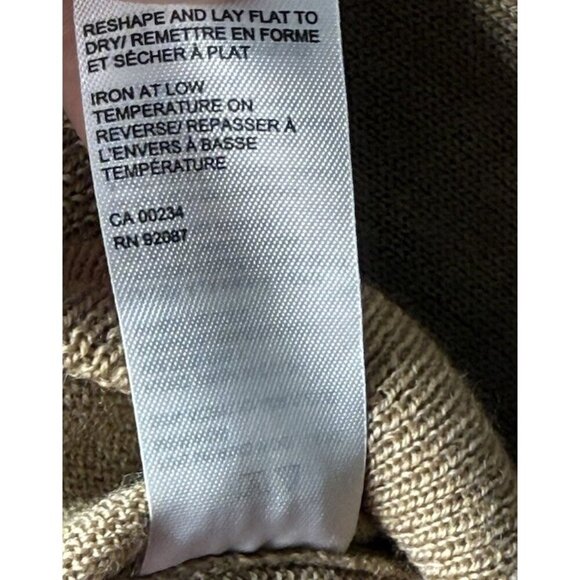 Saks Fifth Avenue Men's Camel Tan Beige Wool Blend 1/4 Zip Pullover Sweater Sz L - Picture 6 of 10